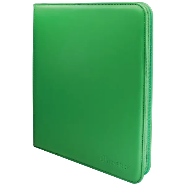 ULTRA PRO VIVID 12-POCKET ZIPPERED PRO-BINDER GREEN 480 CARD