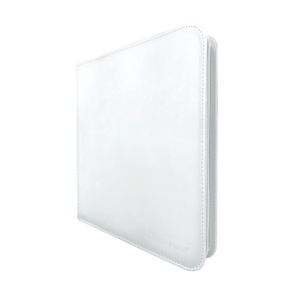 ULTRA PRO VIVID 12-POCKET ZIPPERED PRO-BINDER WHITE 480 CARD
