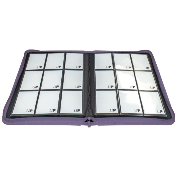 ULTRA PRO VIVID 9-POCKET ZIPPERED PRO-BINDER WHITE 360 CARD