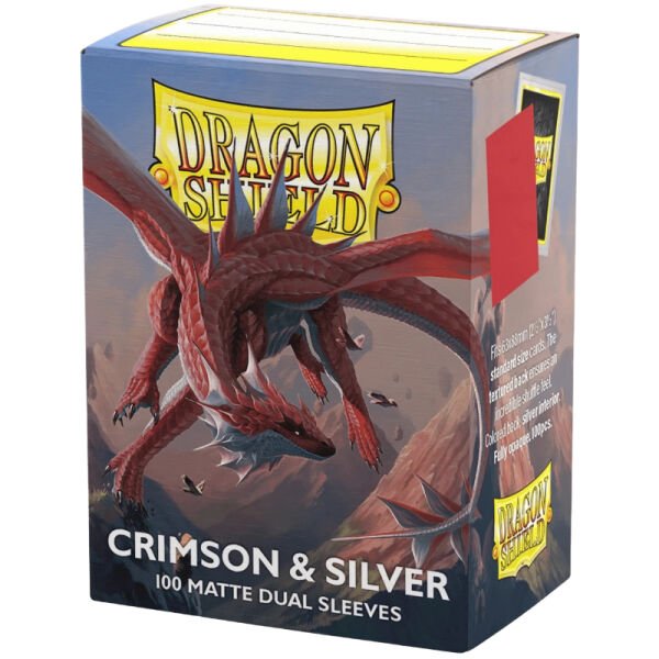 DRAGON SHIELD DUAL CRIMSON & SILVER MATTE