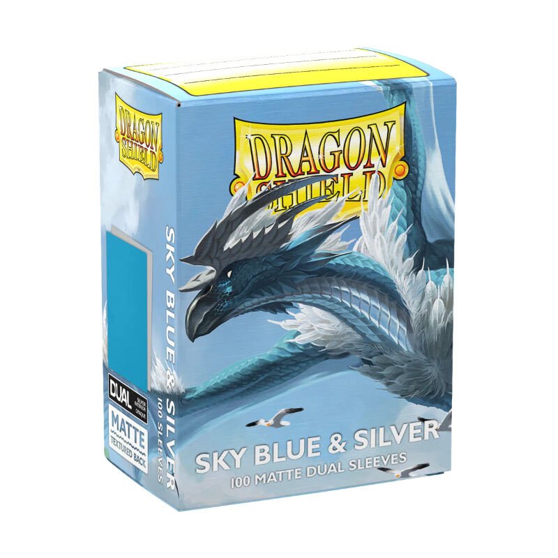 DRAGON SHIELD DUAL SKY BLUE & SILVER MATTE