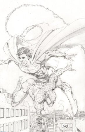MARVEL/DC: SPIDER-MAN/SUPERMAN #1 GREG CAPULLO VIRGIN SKETCH VARIANT [1:200]