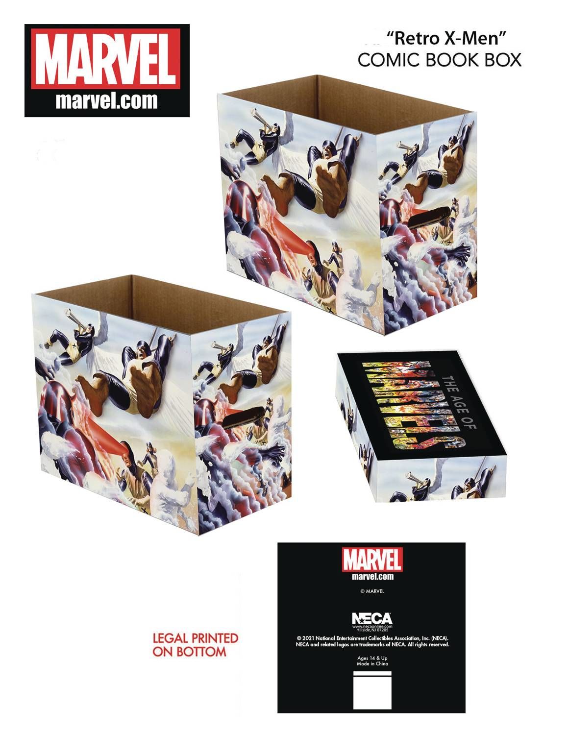 MARVEL RETRO X-MEN SHORT COMIC STORAGE BOX