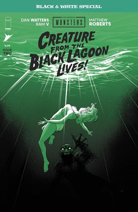 UNIVERSAL MONSTERS CREATURE FROM THE BLACK LAGOON LIVES BLACK & WHITE SPECIAL #2 (OF 2) CVR A MATTHEW ROBERTS - PRE-ORDER