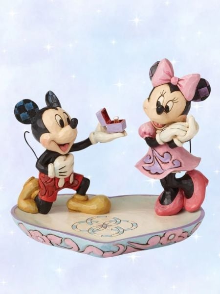 Disney Traditions - Mickey Proposing to Minnie Mouse (A Magical Moment) Enesco Statue