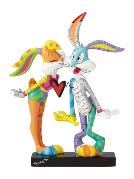 Looney Tunes by Britto - Lola Kissing Bugs Bunny Statue