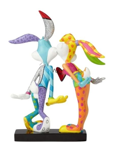 Looney Tunes by Britto - Lola Kissing Bugs Bunny Statue