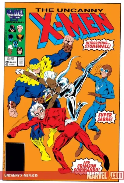 UNCANNY X-MEN #215 - 1987 - FIRST CRIMSON COMMANDO APPEARANCE